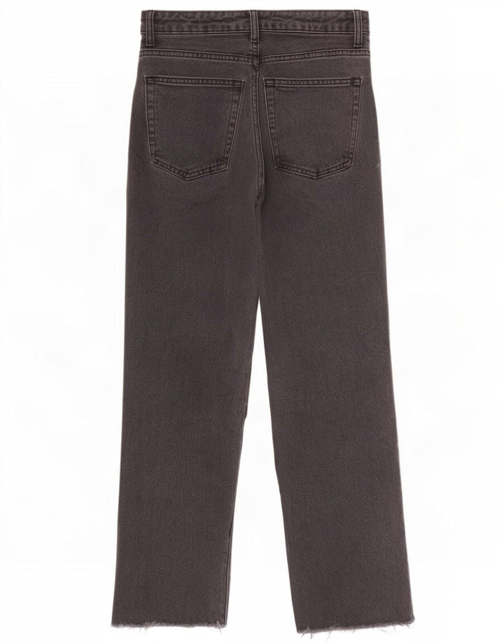 Jeans corti invecchiati da donna Topshop W25 L24 poliestere grigio