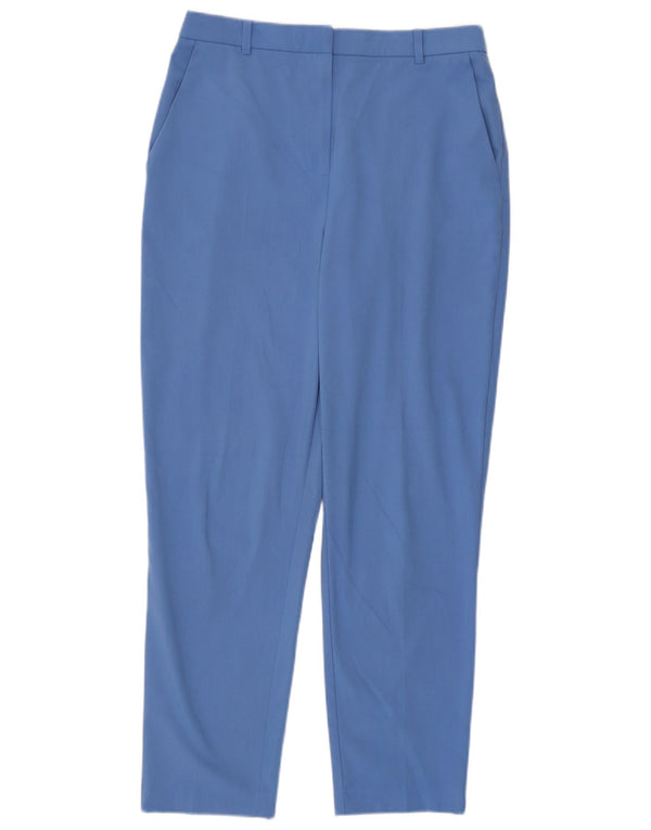 Pantaloni chino slim da donna Topshop UK 10 piccoli W28 L26 poliestere blu