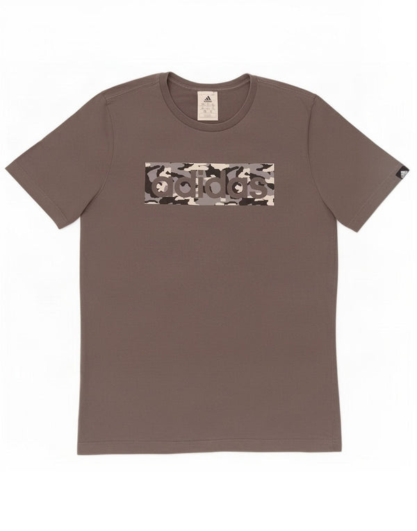 T-shirt grafica Adidas da bambino 13-14 anni in cotone grigio