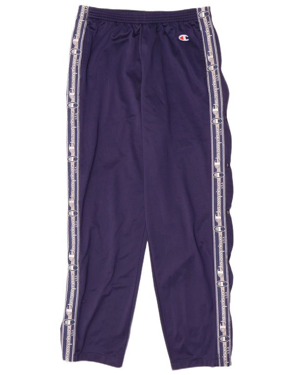 Pantaloni da tuta grafica da uomo Champion XL poliestere blu navy