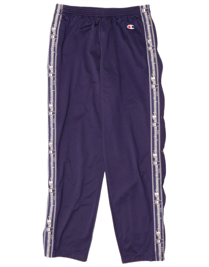 Pantaloni da tuta grafica da uomo Champion XL poliestere blu navy