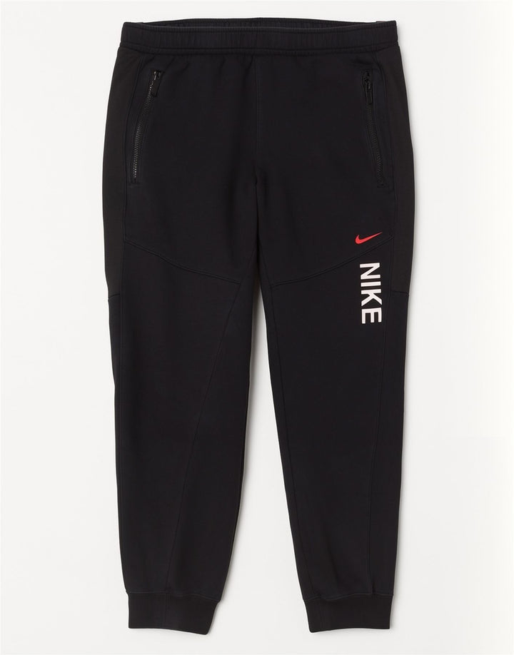 Pantaloni da tuta con grafica Nike da uomo, pantaloni da jogging, cotone medio nero
