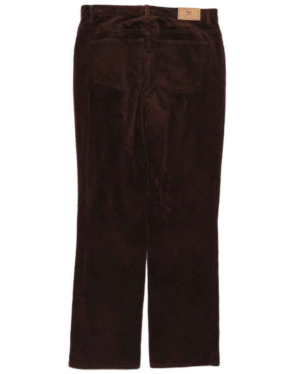RALPH LAUREN Womens Straight Corduroy Trousers US 10 Large W32 L30 Brown