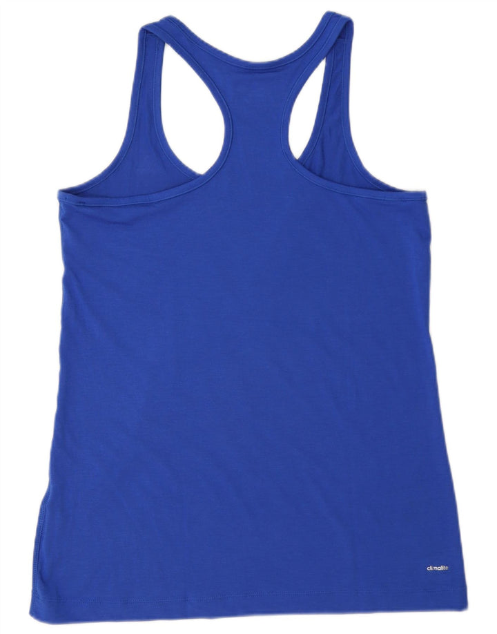 Canotta Adidas Climalite da donna UK 12/14 Blu medio