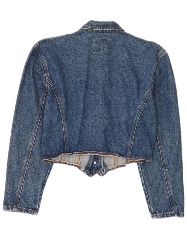 Giacca in denim corto da donna Doringo UK 10 piccolo cotone blu