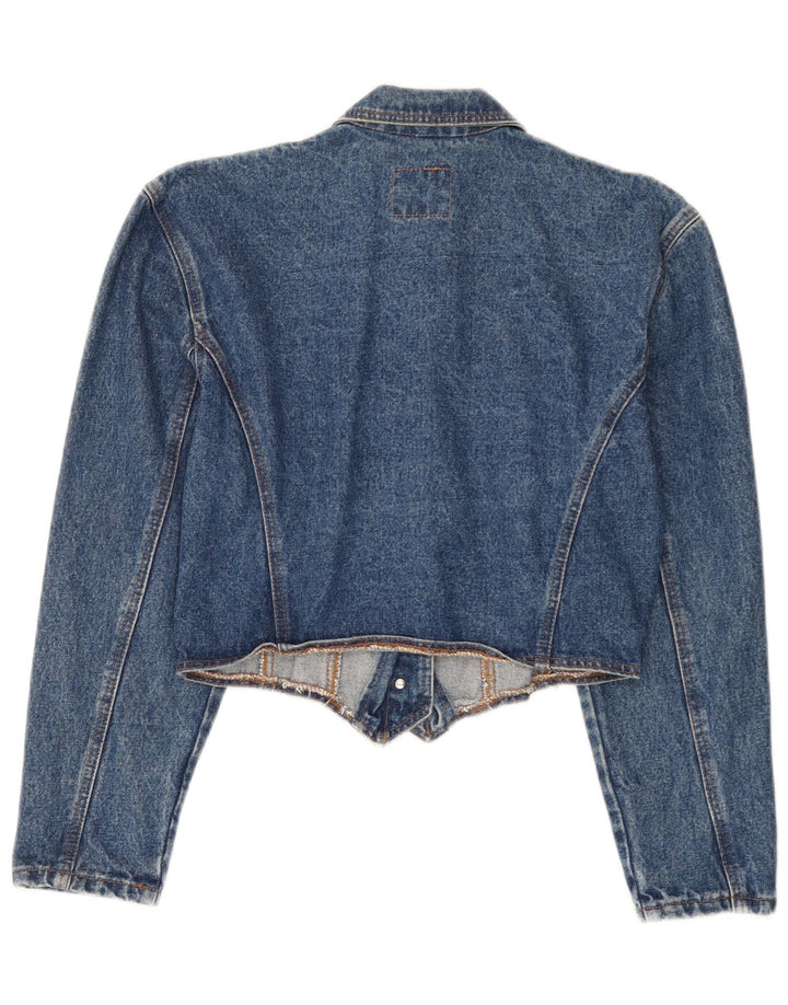 Giacca in denim corto da donna Doringo UK 10 piccolo cotone blu