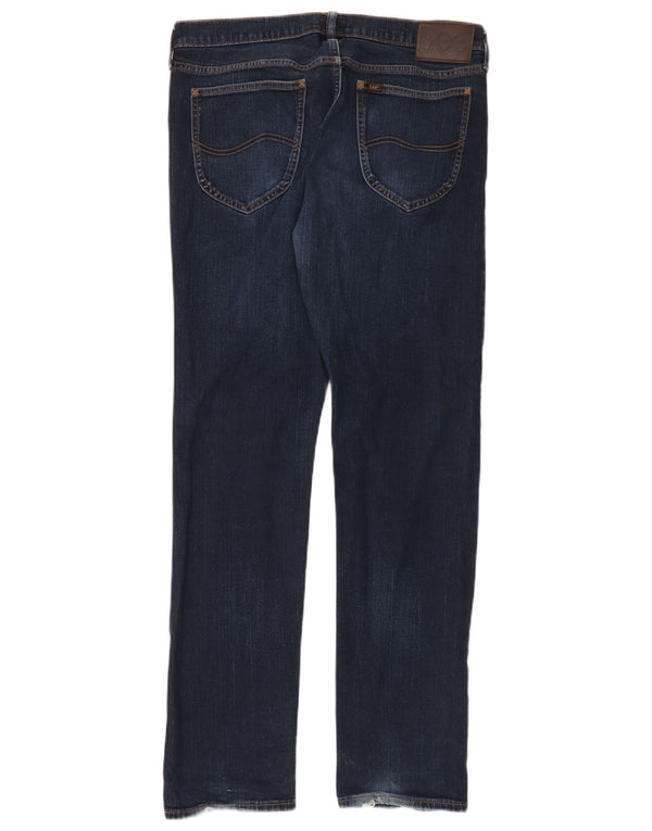 Jeans slim da uomo Lee Daren Zip Fly W34 L34 cotone blu navy