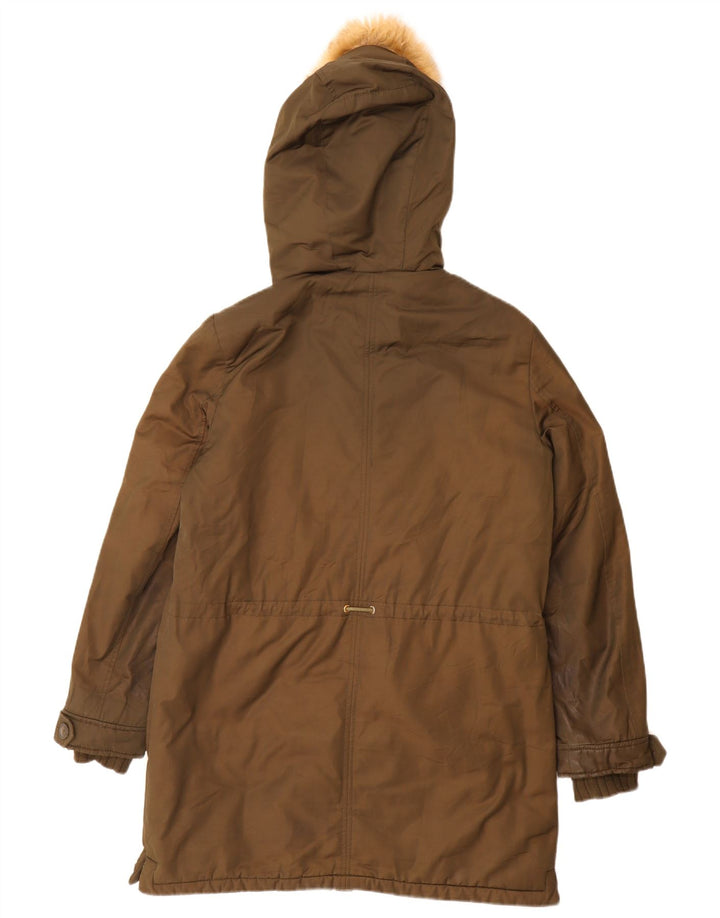 Giacca Parka con cappuccio Trafaluc da donna Zara UK 14 poliestere kaki medio