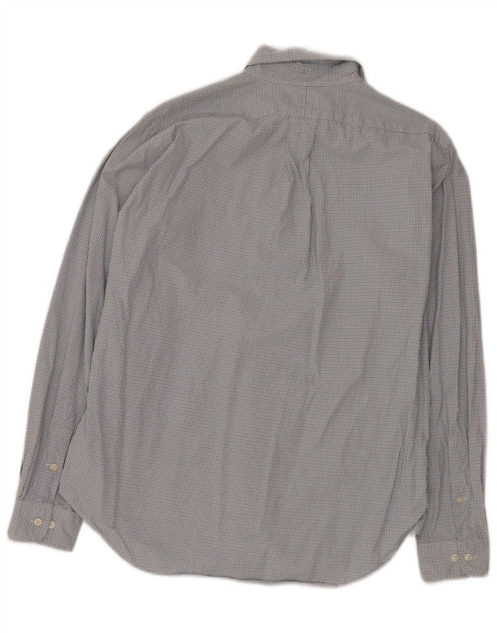 RALPH LAUREN Camicia da uomo taglia 15 1/2 cotone a quadretti blu medio