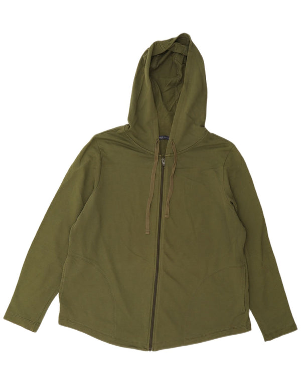 Maglione con cappuccio vestibilità regolare da donna Marks & Spencer UK 16 Lagre Khaki Cotton