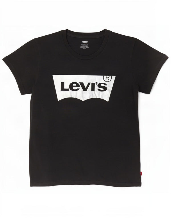 T-shirt grafica da donna Levi's Top UK 14 Cotone grigio medio