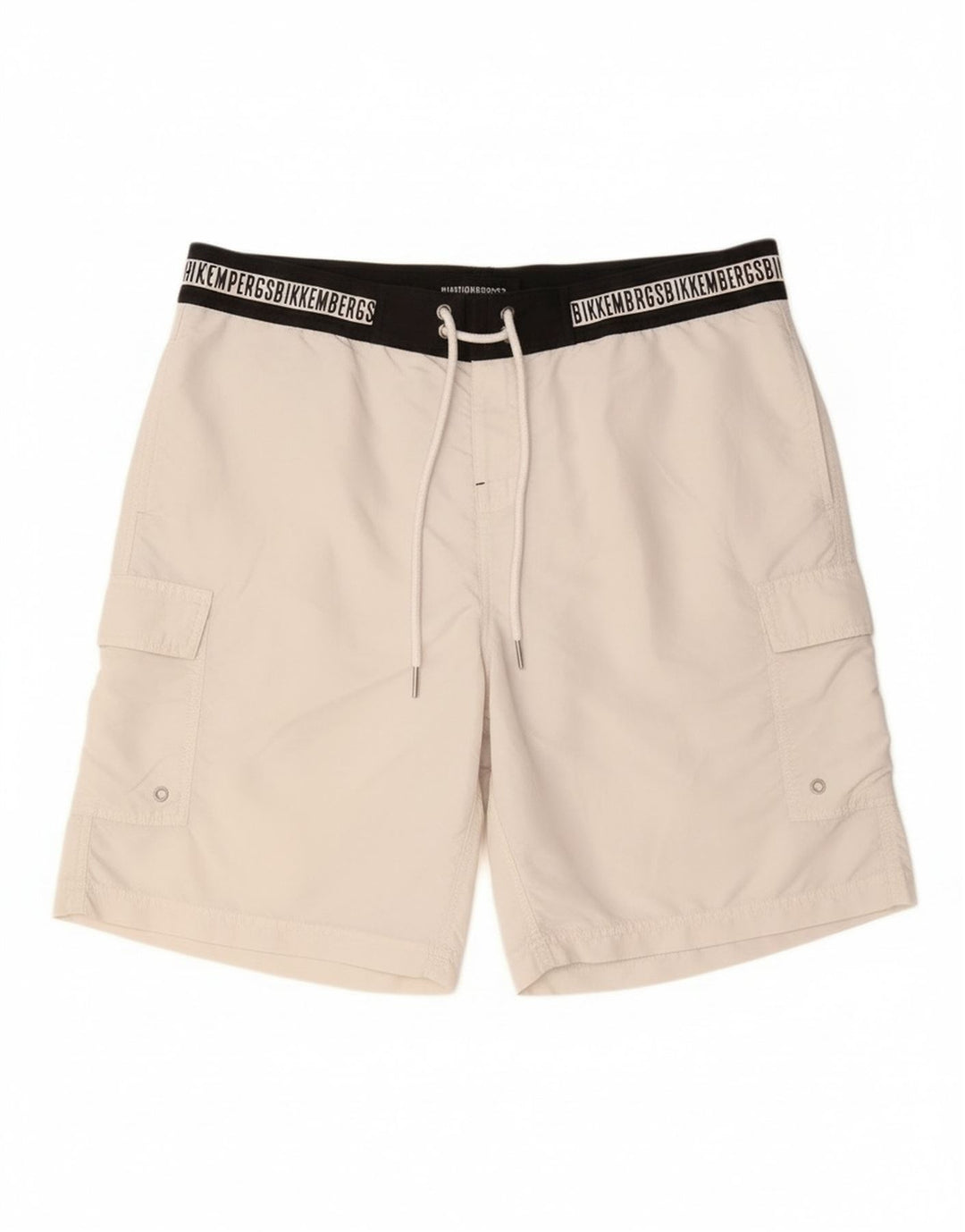 Bikkembergs Pantaloncini da bagno Graphic Cargo da uomo XL White Colourblock
