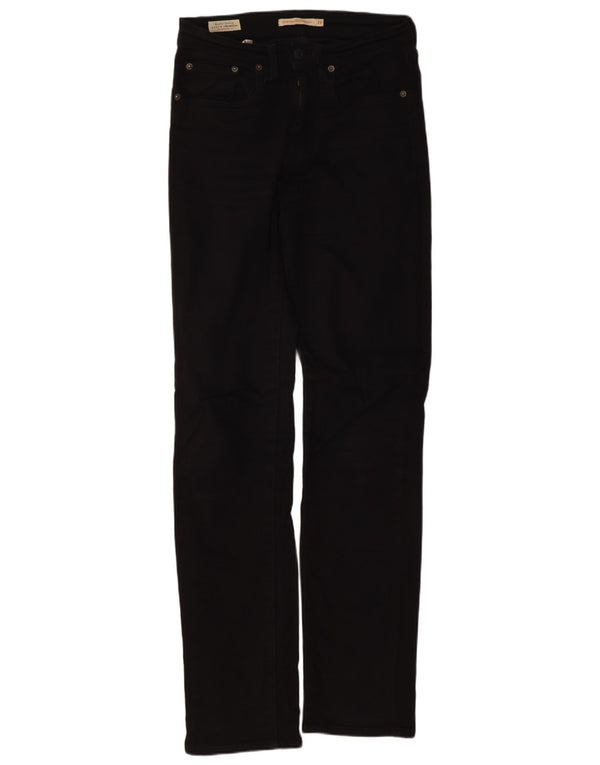 Jeans dritti a vita alta Levi's 724 da donna W27 L32 cotone nero