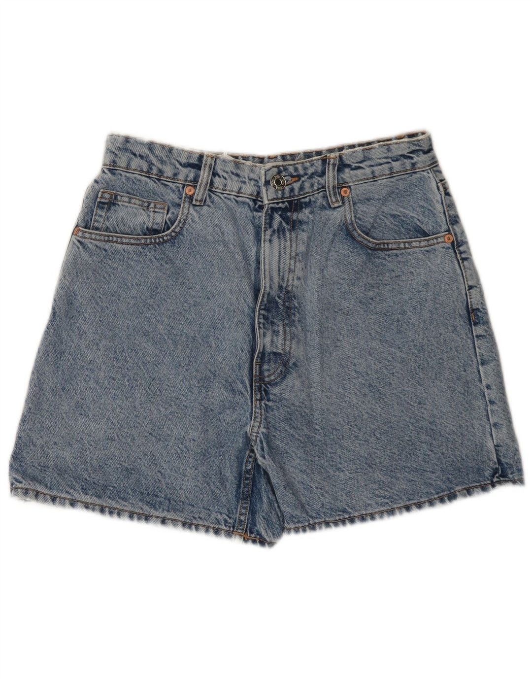 Pantaloncini di jeans da donna Zara EU 40 medi W30 cotone blu