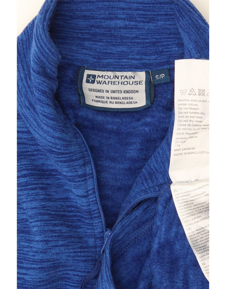 MOUNTAIN WAREHOUSE Maglione in pile da uomo con zip e collo piccolo blu screziato