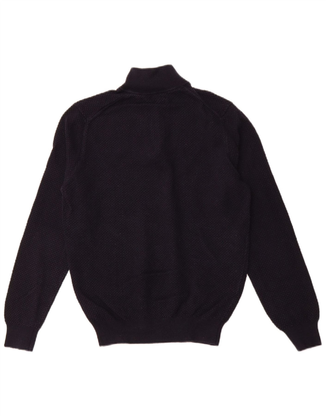 MASSIMO DUTTI Maglione da donna con collo con zip UK 12 Cotone medio blu navy