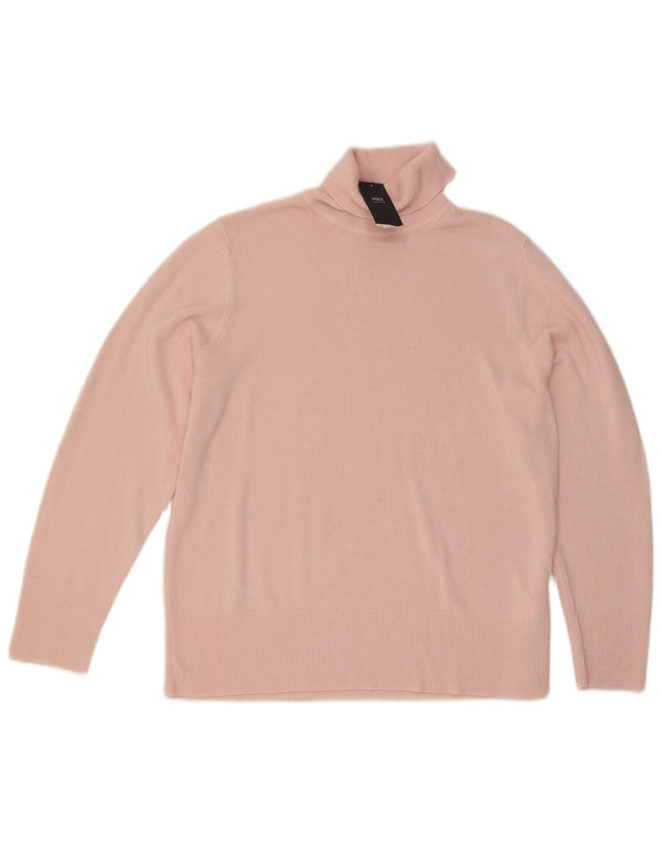 Maglione maglione a collo alto da donna Marks & Spencer UK 18 XL Acrilico rosa