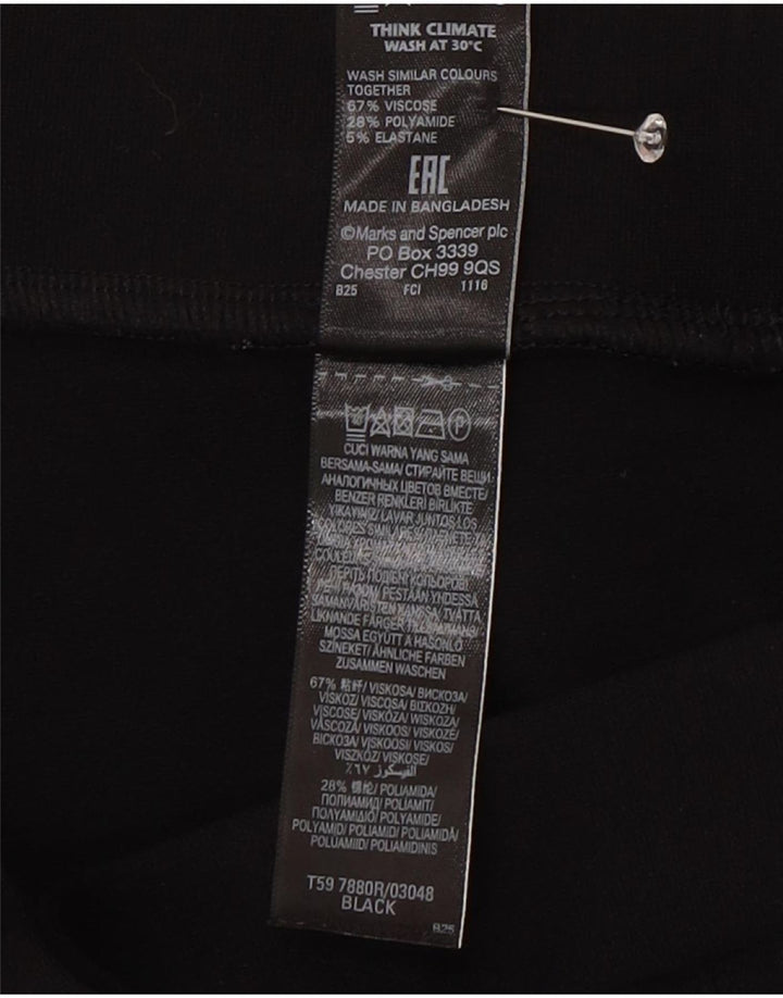 Leggings da donna Marks & Spencer UK 12 viscosa nera media