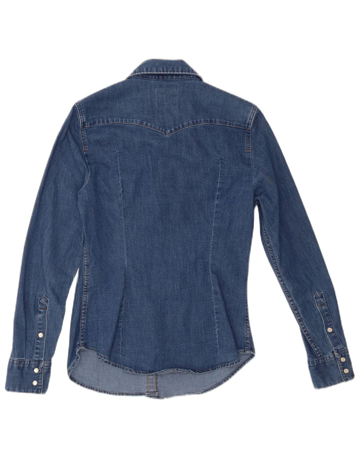 Camicia in denim su misura da donna Levi's UK 6 XS cotone blu