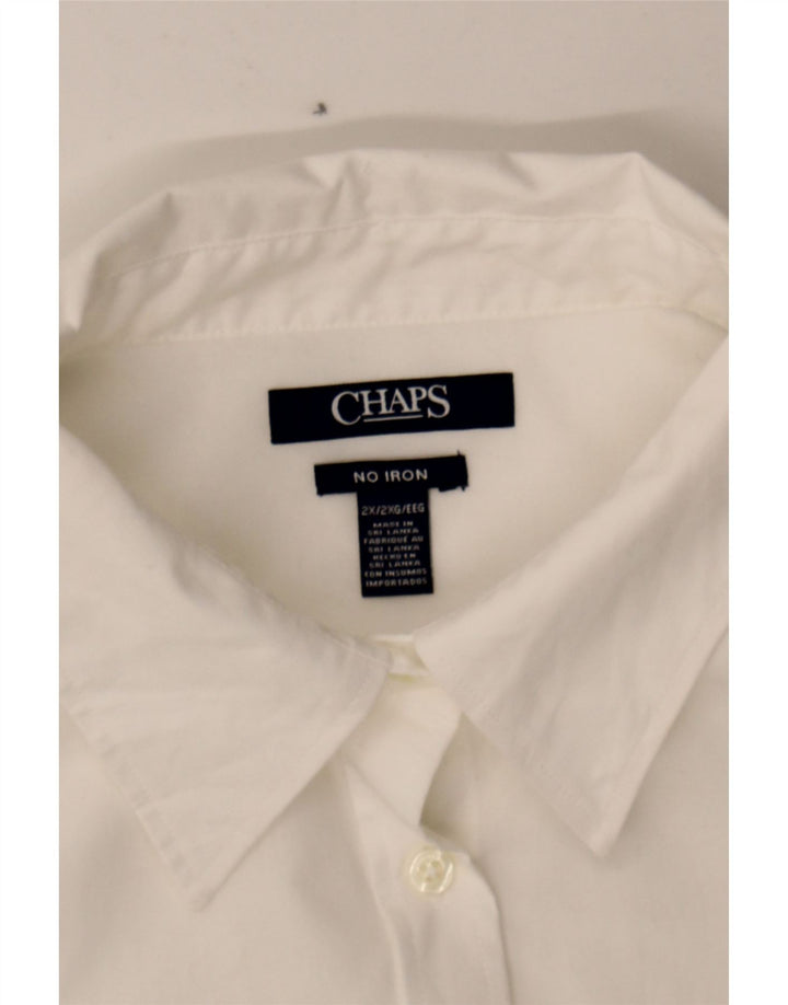 CHAPS Womens Big & Tall Shirt UK 20 2XL Off White Cotton Vintage Chaps and Second-Hand Chaps from Messina Hembry 