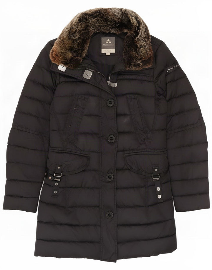 PEUTEREY Cappotto imbottito con cappuccio da uomo IT 42 Medio Nero