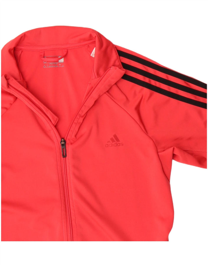 Giacca da ginnastica Adidas Climalite da donna UK 8/10 Small Poliestere rosso