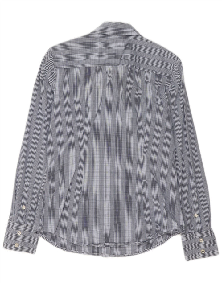 Camicia da donna Tommy Hilfiger UK 14 cotone a quadri blu medio
