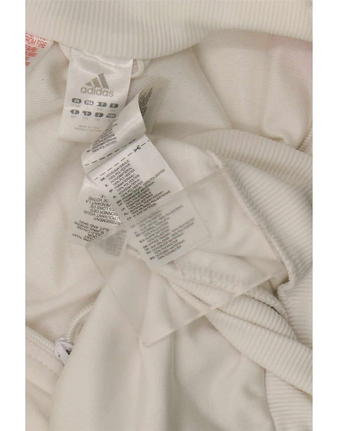 Giacca Top Tuta Adidas Bambina 13-14 Anni Poliestere Bianco