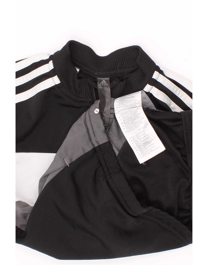 Giacca da tuta da ragazzo Adidas 5-6 anni in poliestere color block nero