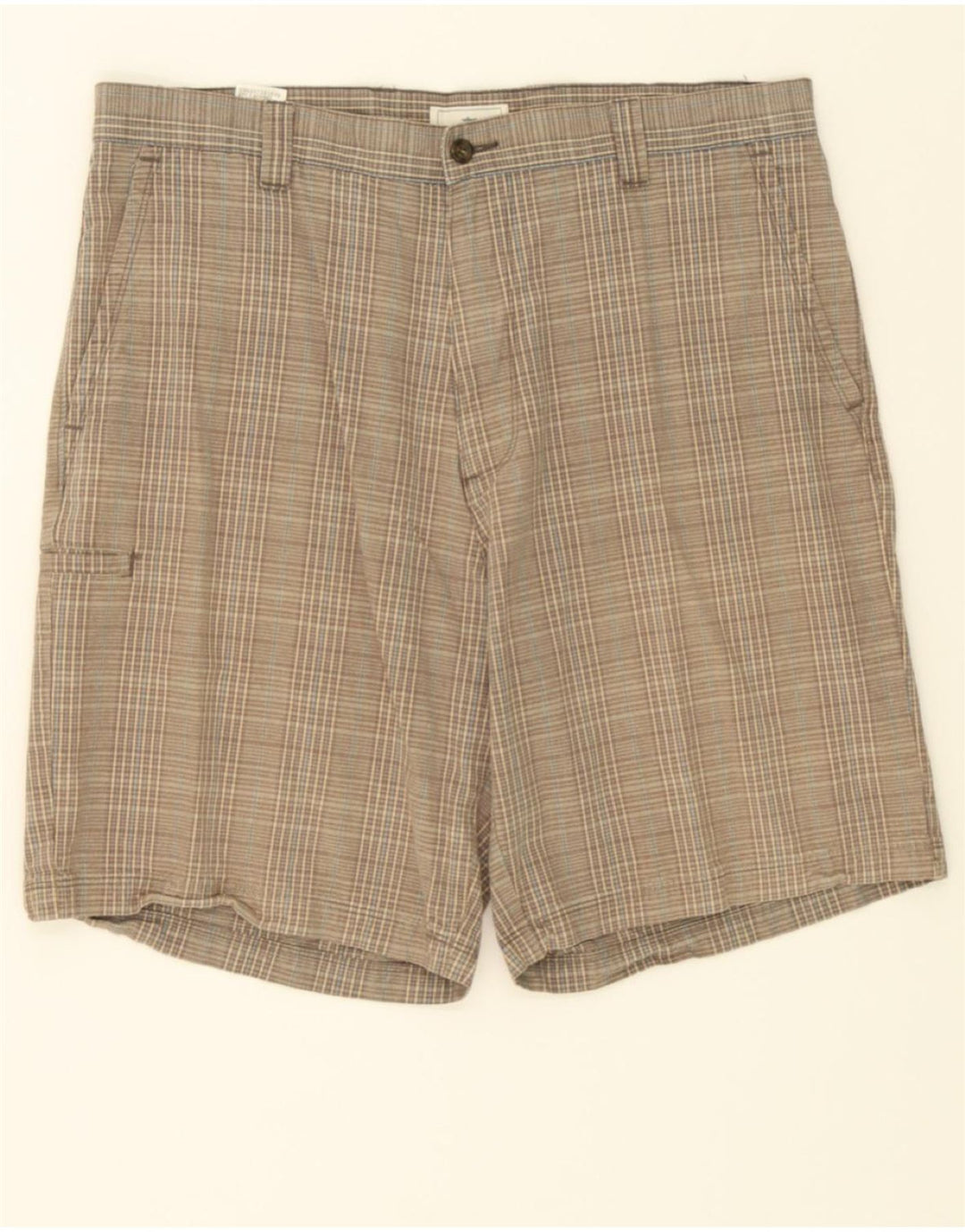 DOCKERS Mens Cargo Shorts W36 Large Grey Check Cotton Vintage Dockers and Second-Hand Dockers from Messina Hembry 