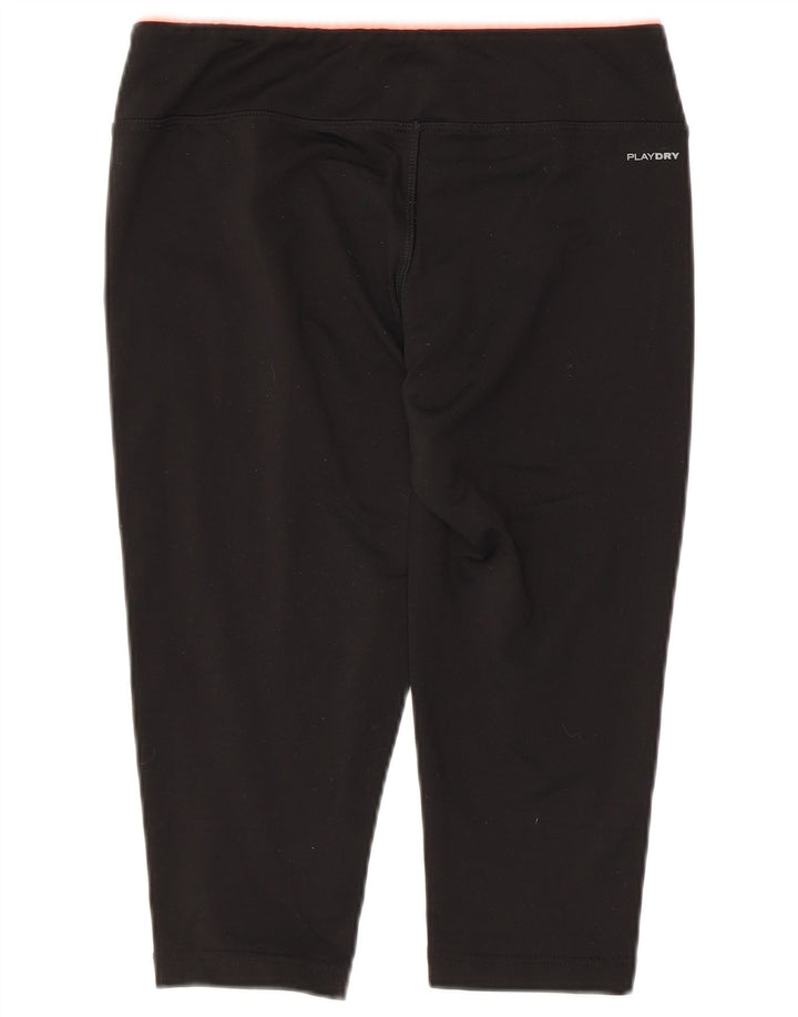 Leggings Capri aderenti Reebok da donna UK 14 medio nero poliestere