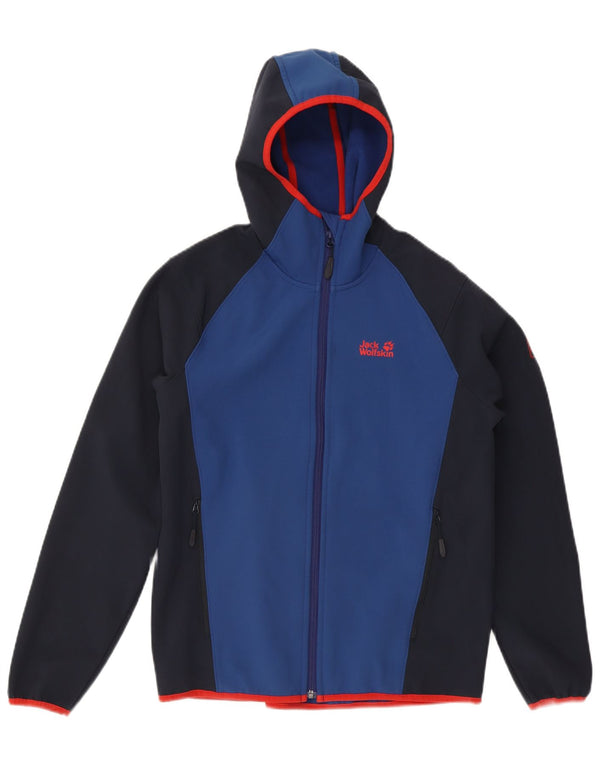 Maglione con cappuccio e zip da uomo Jack Wolfskin UK 34 Small Blue Colourblock