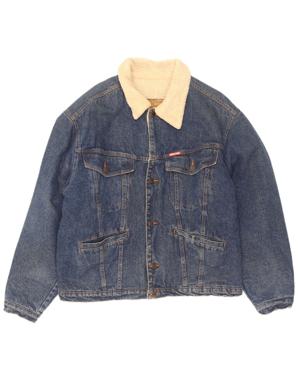 Americanino Giacca da uomo in denim Sherpa UK 42 XL Cotone blu