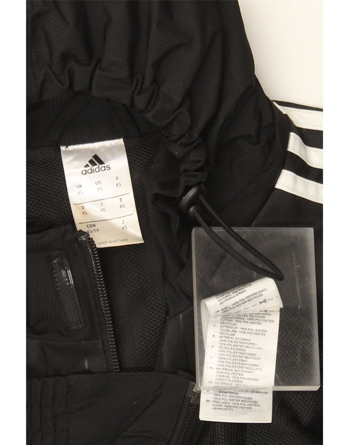 Giacca da ginnastica da uomo con cappuccio Adidas XS nera in poliestere