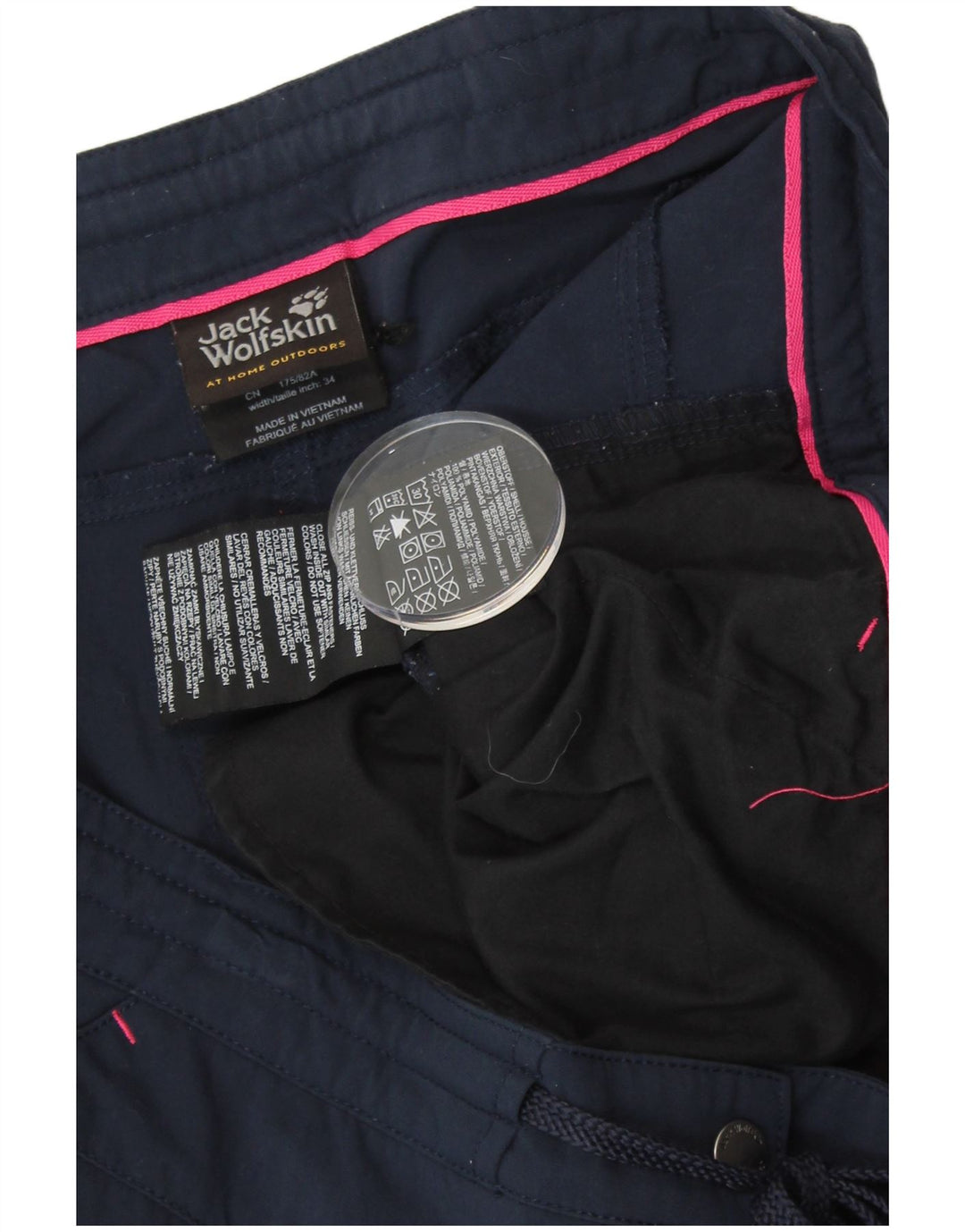 Pantaloncini chino da donna JACK WOLFSKIN UK 16 Large W36 blu navy poliammide