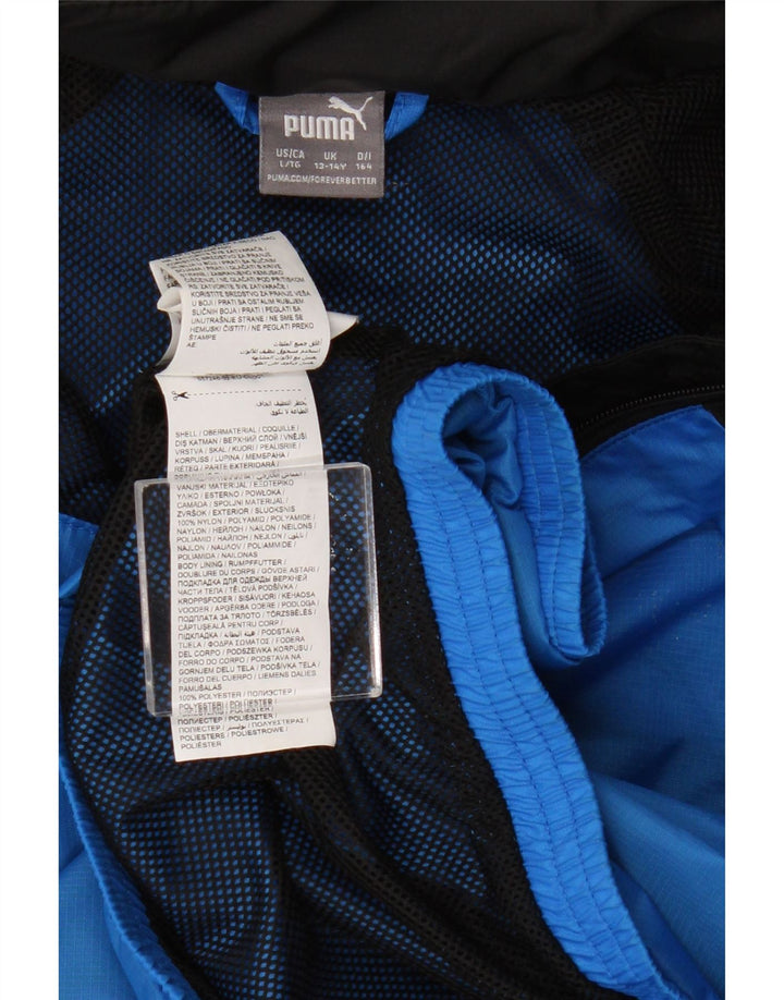 Giacca da tuta da ragazzo Puma 13-14 anni in nylon color block blu