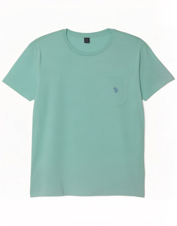 Polo Assn. T-shirt da uomo Top Large in cotone turchese
