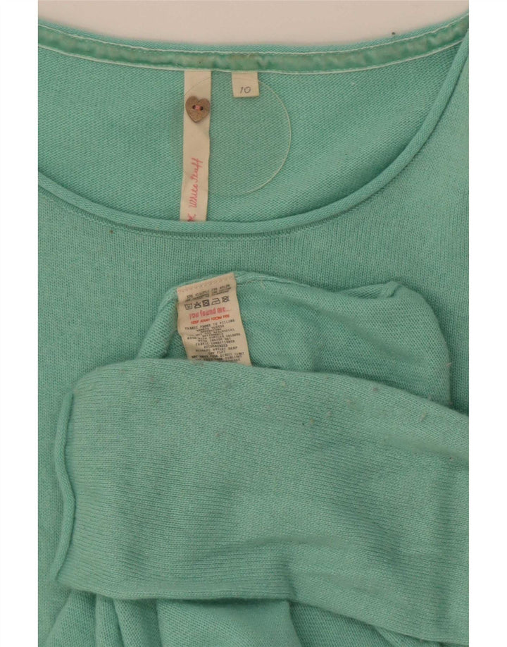 Maglione maglione con scollo a barca da donna White Stuff UK 10 Small Green Viscosa