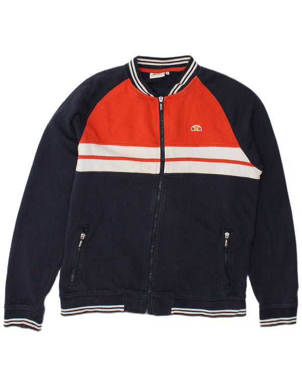 Giacca da ginnastica da uomo Ellesse XL in cotone color block blu navy