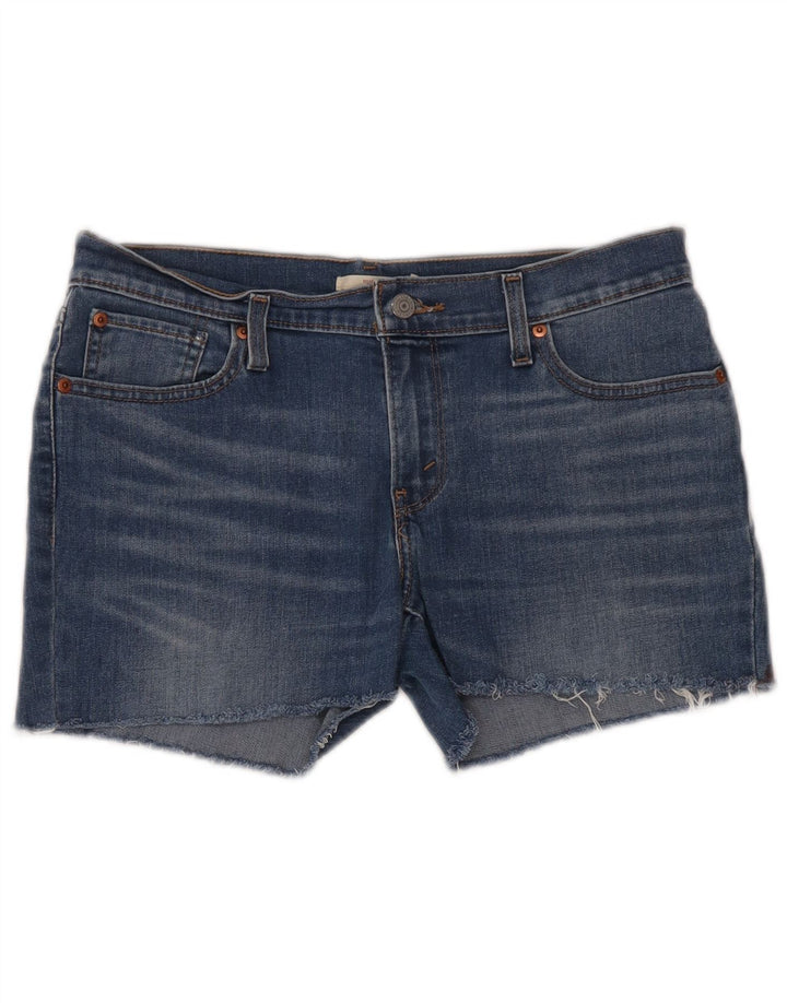 Pantaloncini di jeans da donna Levi's W29 in cotone blu medio