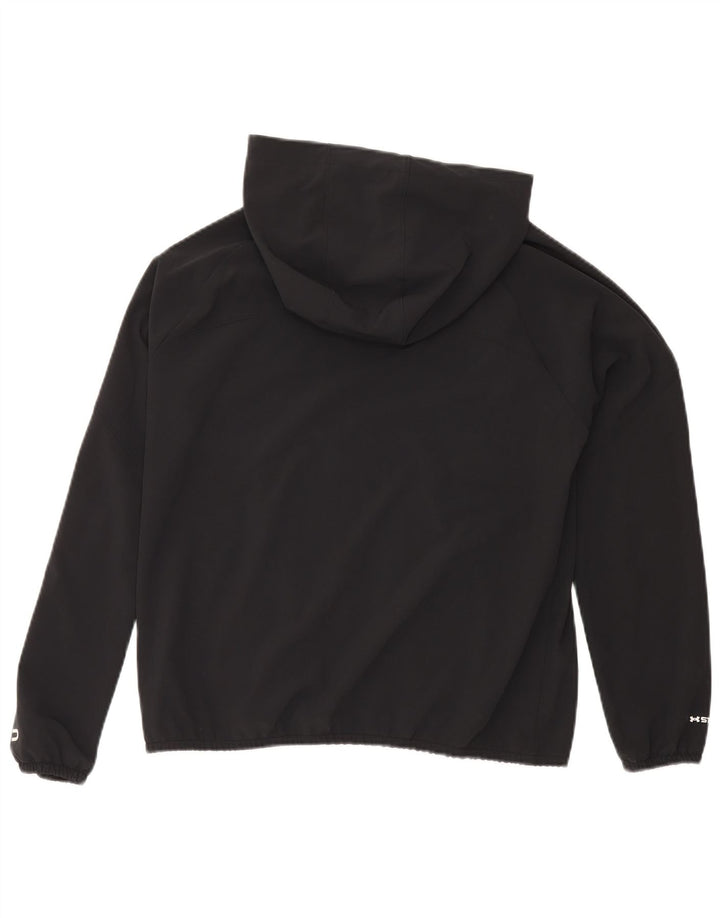 Giacca da ginnastica con cappuccio da uomo Under Armour, poliestere nero medio