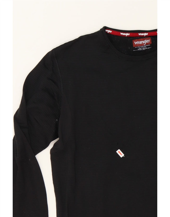 WRANGLER Womens Top Long Sleeve UK 16 Large Black Polyester Vintage Wrangler and Second-Hand Wrangler from Messina Hembry 