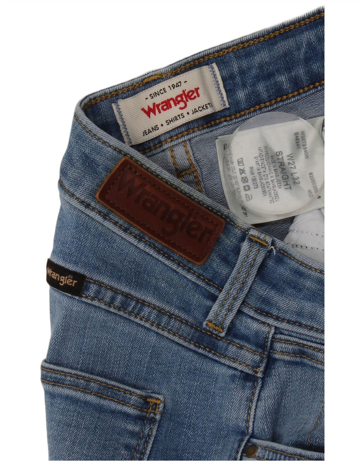 Jeans dritti da donna Wrangler W27 L32 cotone blu