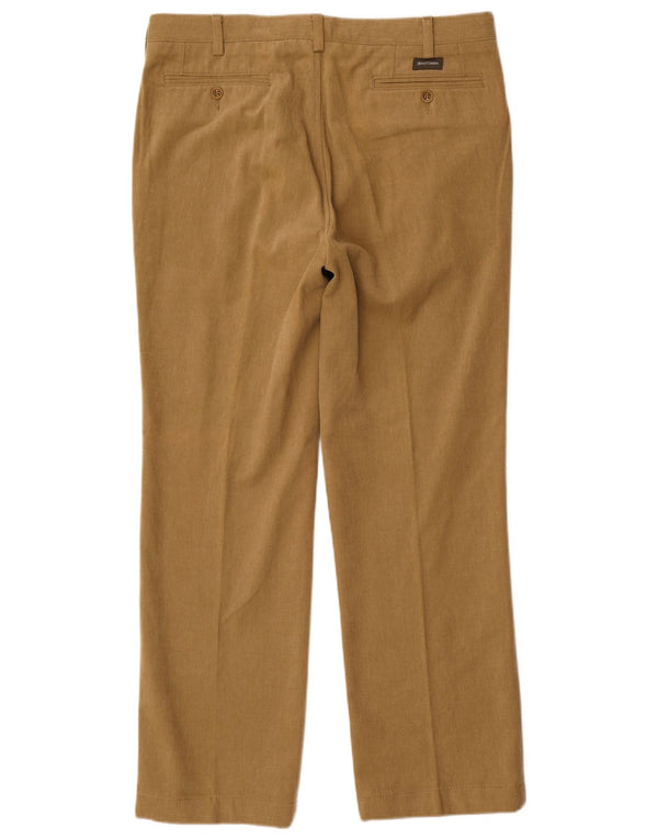 Pantaloni chino dritti da uomo Henry Cottons IT 52 XL W34 L30 cotone kaki