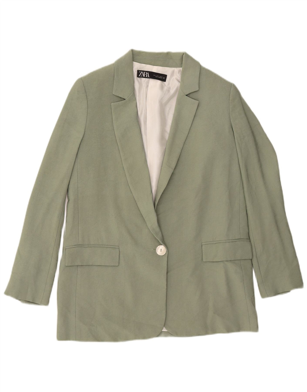 Giacca blazer da donna a 1 bottone Zara UK 10 piccola verde