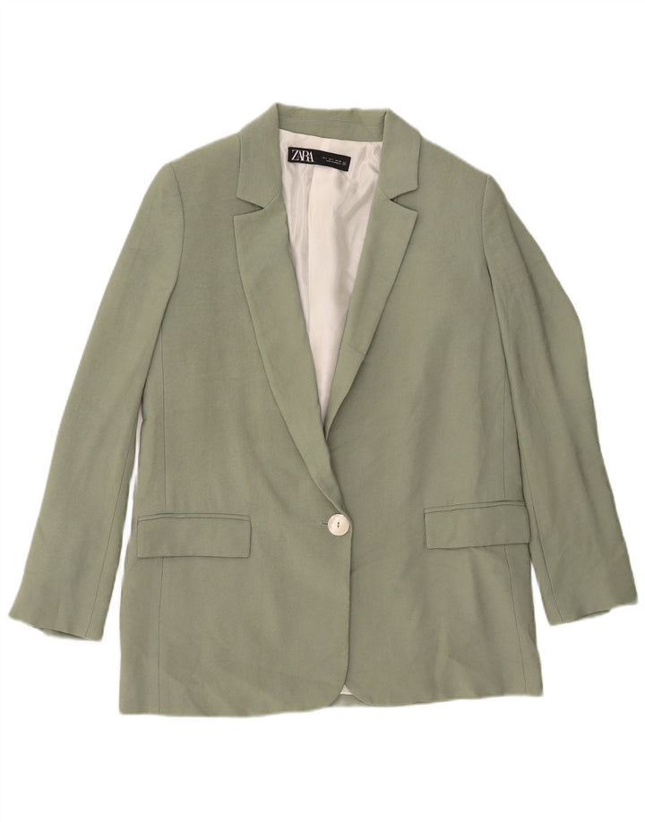 Giacca blazer da donna a 1 bottone Zara UK 10 piccola verde