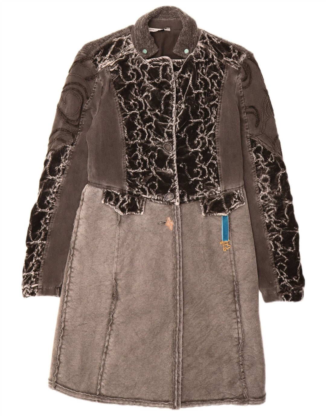 Soprabito da donna Elisa Cavaletti UK 10 Small Grey Paisley