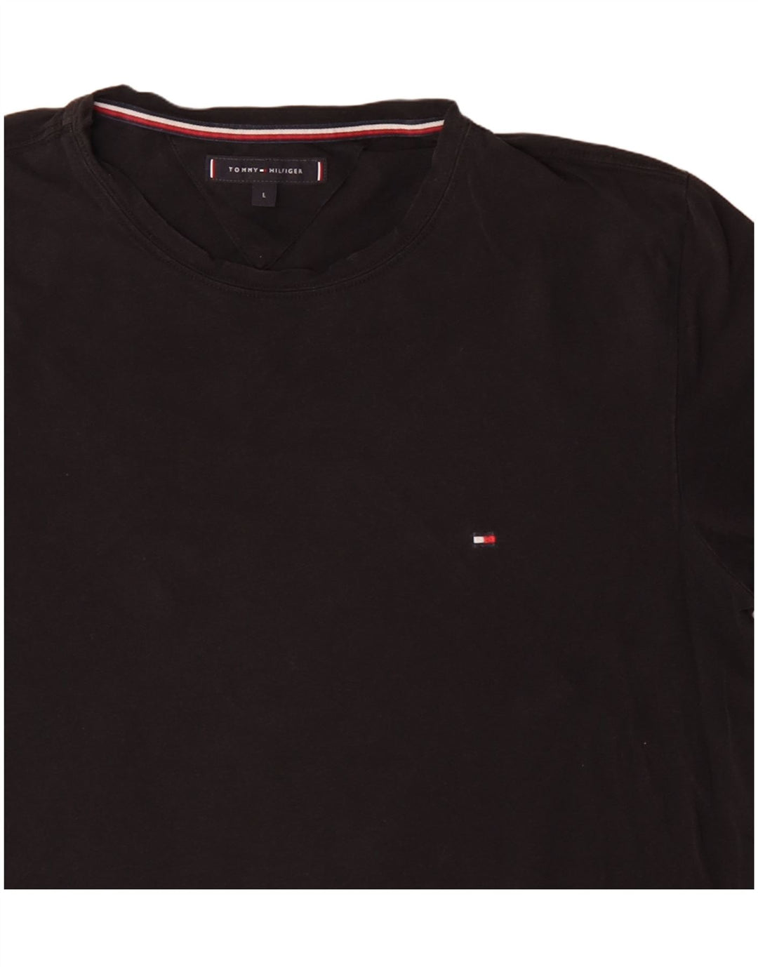 T-shirt da uomo Tommy Hilfiger Top grande in cotone nero