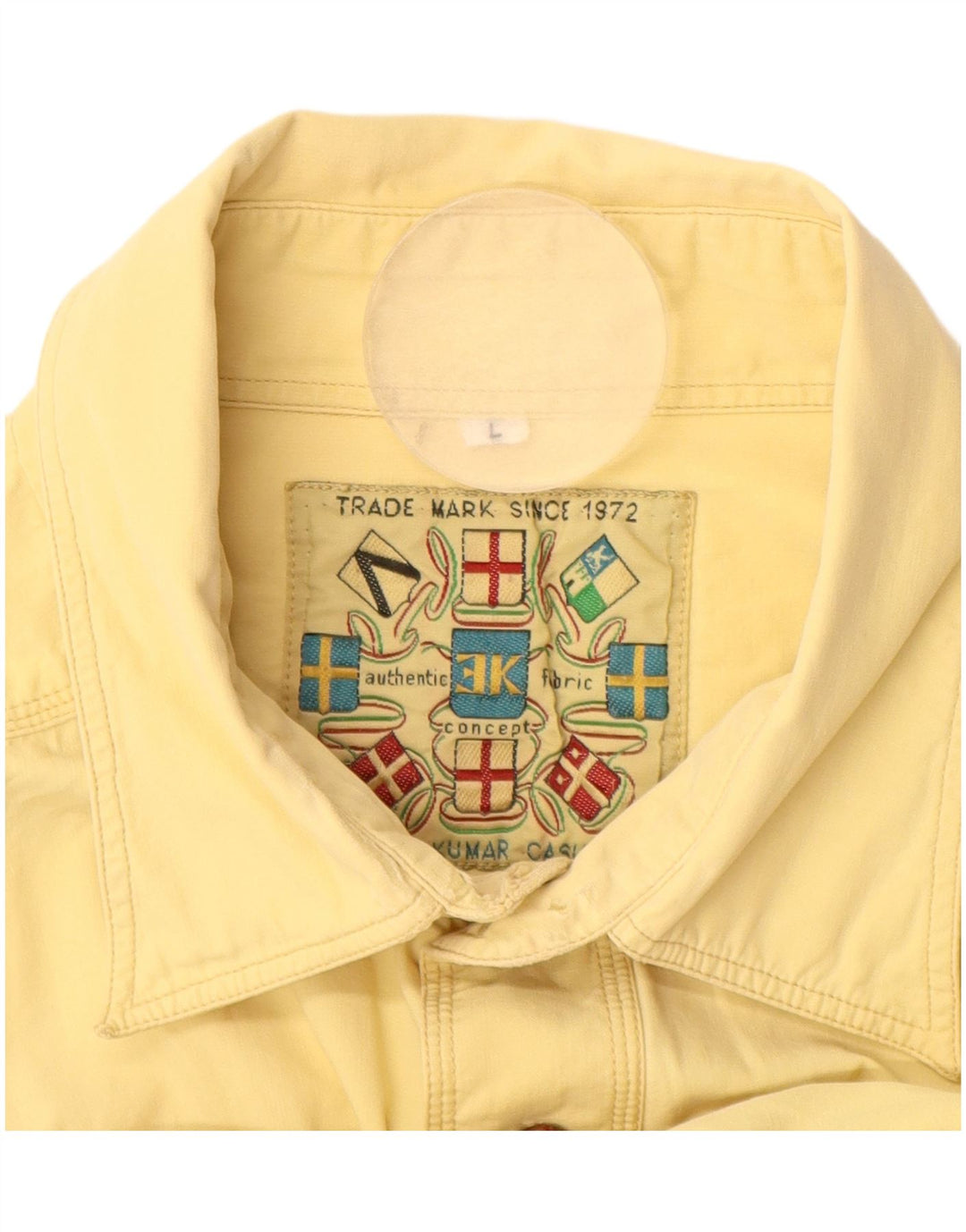 Camicia da uomo VINTAGE grande gialla