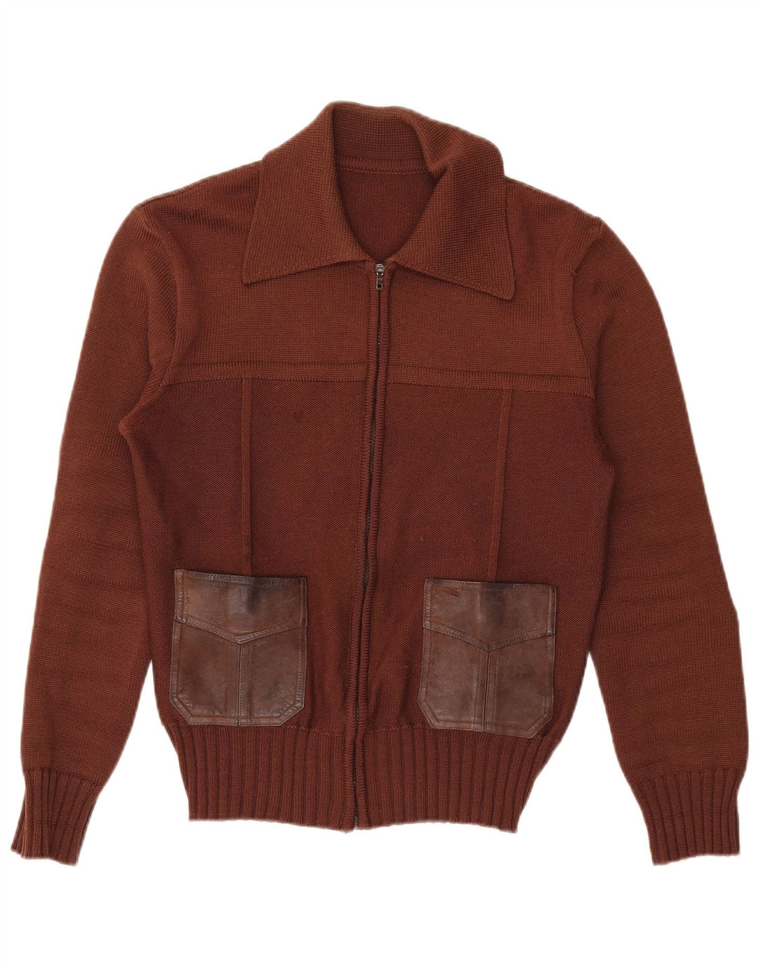 Maglione Cardigan Donna Arcobaleno IT 48 XL Lana Marrone